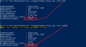 PowerShell 测试网络连接