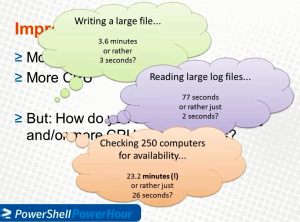PowerShell性能提高前后对比图